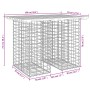 Panca da Giardino Design Gabbione 100x70x72 cm Pino Impregnato