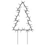 Decorazioni Luminose Natalizie Picchetti 3pz Albero 50LED 30cm