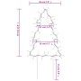 Decorazioni Luminose Natalizie Picchetti 3pz Albero 50LED 30cm