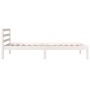 Giroletto Bianco in Legno Massello di Pino 90x190 cm Single