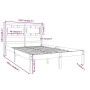 Giroletto Grigio in Legno Massello 150x200 cm King Size
