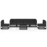 Set Divani da Giardino 7 pz con Cuscini Legno Massello di Pino
