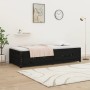 Dormeuse Nera 75x190cm Small Single Legno Massello di Pino