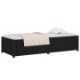 Dormeuse Nera 75x190cm Small Single Legno Massello di Pino