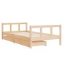 Giroletto per Bambini con Cassetti 90x190cm Legno Massello Pino