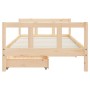 Giroletto per Bambini con Cassetti 90x190cm Legno Massello Pino