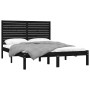 Giroletto Nero in Legno Massello 150x200 cm King Size