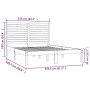 Giroletto Nero in Legno Massello 150x200 cm King Size