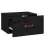 Comodini a Muro 2 pz Neri 40x29,5x22 cm
