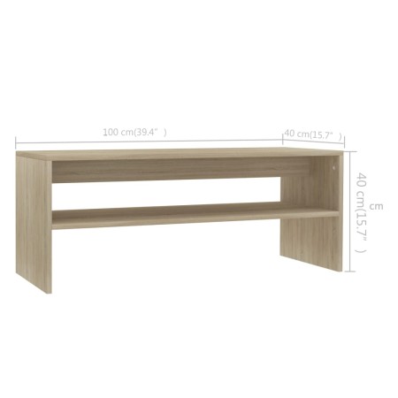 Tavolino da Salotto Rovere Sonoma 100x40x40cm Legno Multistrato