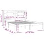 Giroletto Grigio in Legno Massello 180x200 cm Super King