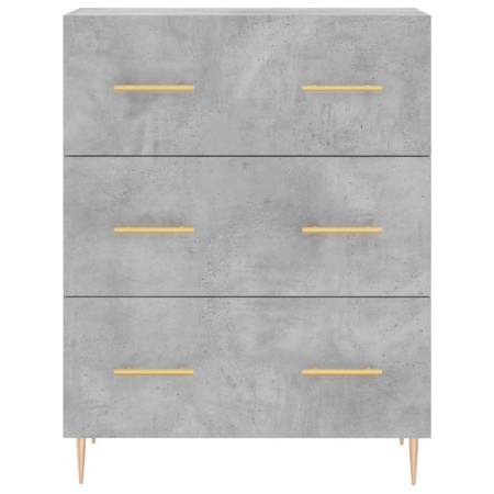 Credenza Grigio Cemento 69,5x34x90 cm in Legno Multistrato