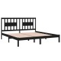 Giroletto Nero in Legno Massello 180x200 cm Super King
