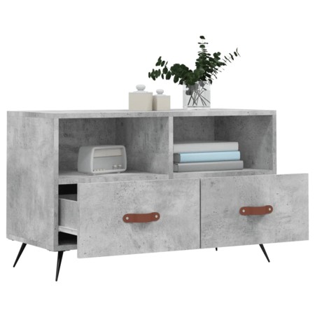 Mobile per TV Grigio Cemento 80x36x50 cm Legno Multistrato