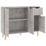 Credenza Grigio Cemento 90x30x72 cm in Legno Multistrato