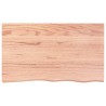Piano Tavolo Marrone 100x60x(2-6) cm Massello Rovere Trattato