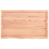 Piano Tavolo Marrone 100x60x(2-6) cm Massello Rovere Trattato