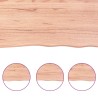 Piano Tavolo Marrone 100x60x(2-6) cm Massello Rovere Trattato