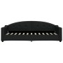 Divano Letto con Materasso Nero 80x200 cm in Tessuto