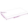 Piano Tavolo Marrone 100x60x(2-6) cm Massello Rovere Trattato
