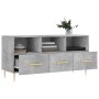 Mobile Porta TV Grigio Cemento 102x36x50 cm Legno Multistrato