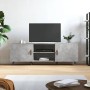 Mobile Porta TV Grigio Cemento 150x30x50cm in Legno Multistrato