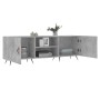 Mobile Porta TV Grigio Cemento 150x30x50cm in Legno Multistrato