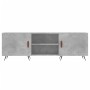 Mobile Porta TV Grigio Cemento 150x30x50cm in Legno Multistrato