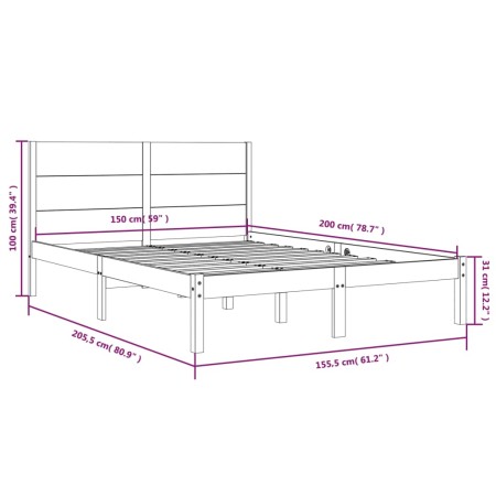 Giroletto in Legno Massello 150x200 cm King Size