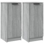 Credenze 2 pz Grigio Sonoma 30x30x70 cm in Legno Multistrato