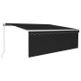 Tenda da Sole Retrattile Manuale con LED 4x3 m Antracite
