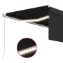 Tenda da Sole Retrattile Manuale con LED 4x3 m Antracite