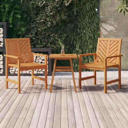 Set da Salotto da Giardino 3 pz in Legno Massello di Acacia