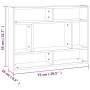 Mensola a Muro Rovere Marrone 75x16x55 cm in Legno Multistrato