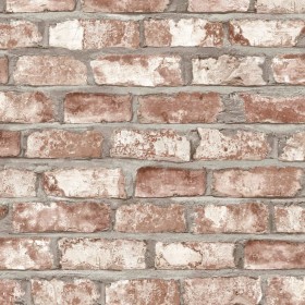 DUTCH WALLCOVERINGS Carta da Parati Motivo Mattoni Rosso EW3102