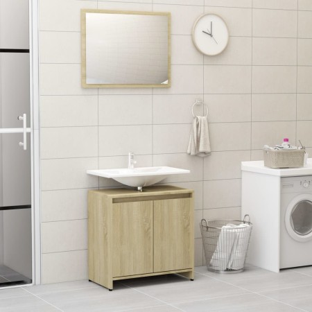 Set Mobili da Bagno Rovere Sonoma in Legno Multistrato