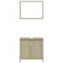 Set Mobili da Bagno Rovere Sonoma in Legno Multistrato