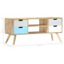 Mobile Porta TV 110x35x48 cm Legno Massello di Mango