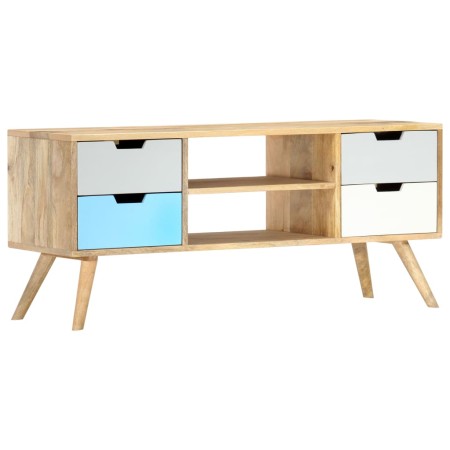 Mobile Porta TV 110x35x48 cm Legno Massello di Mango