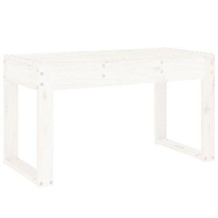 Panca da Giardino Bianca 80x38x45 cm Legno Massello di Pino