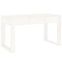 Panca da Giardino Bianca 80x38x45 cm Legno Massello di Pino