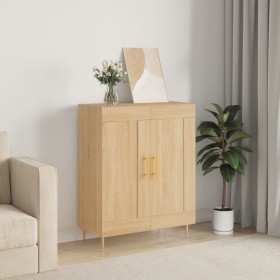 Credenza Rovere Sonoma 69,5x34x90 cm in Legno Multistrato