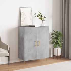 Credenza Grigio Cemento 69,5x34x90 cm in Legno Multistrato