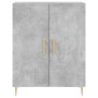 Credenza Grigio Cemento 69,5x34x90 cm in Legno Multistrato