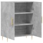 Credenza Grigio Cemento 69,5x34x90 cm in Legno Multistrato