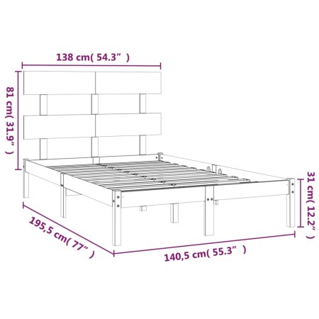 Giroletto in Legno Massello 135x190 cm Double