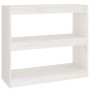 Libreria/Divisorio Bianco 80x30x71,5 cm Legno Massello di Pino