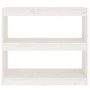 Libreria/Divisorio Bianco 80x30x71,5 cm Legno Massello di Pino