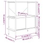 Scaffalatura 3 Livelli con Mobiletto 80x40x92cm Acciaio e Legno