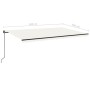 Tenda da Sole Retrattile Manuale LED 500x350 cm Crema